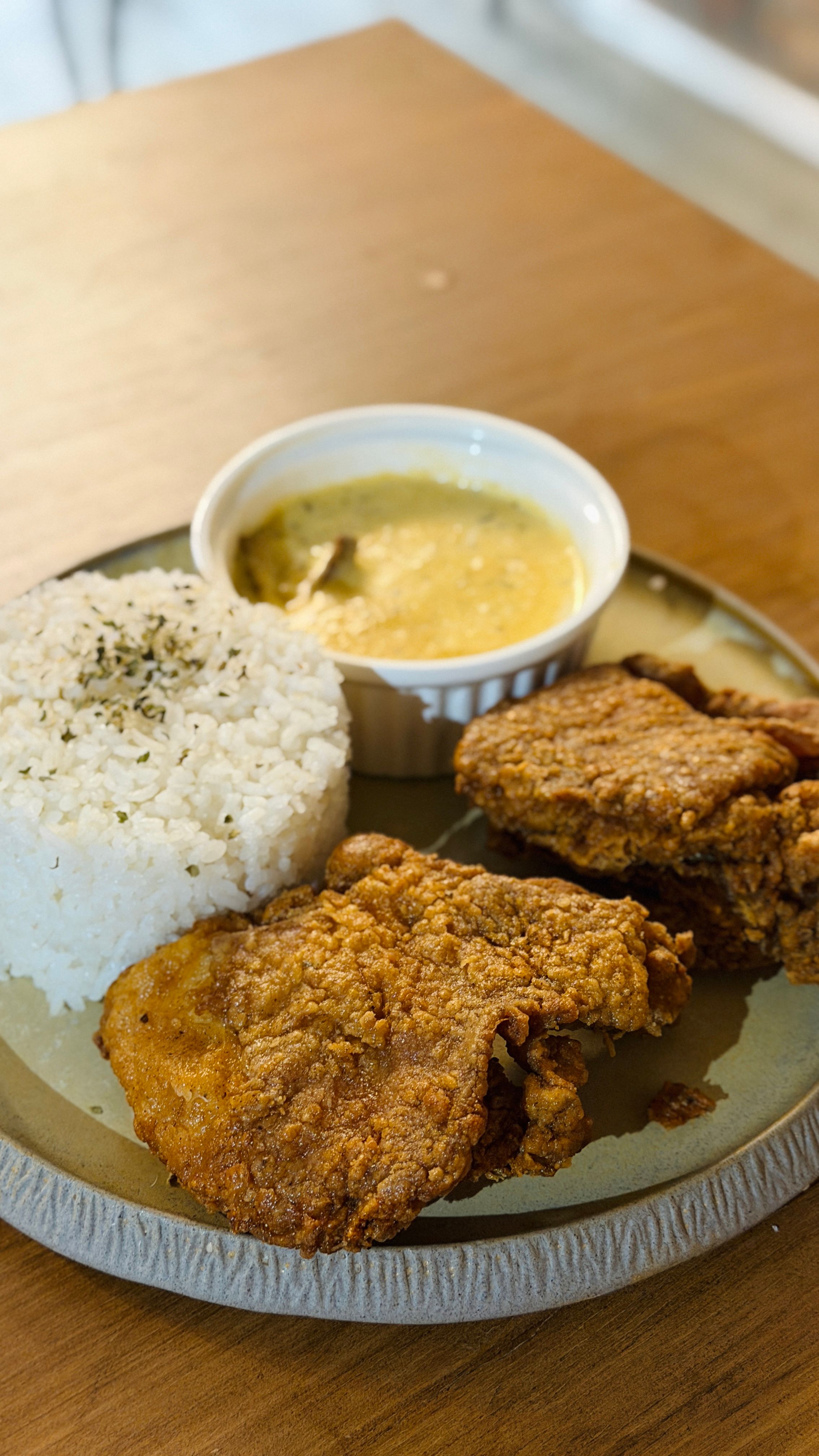 Chicken Pallipalayam served with ghee rice